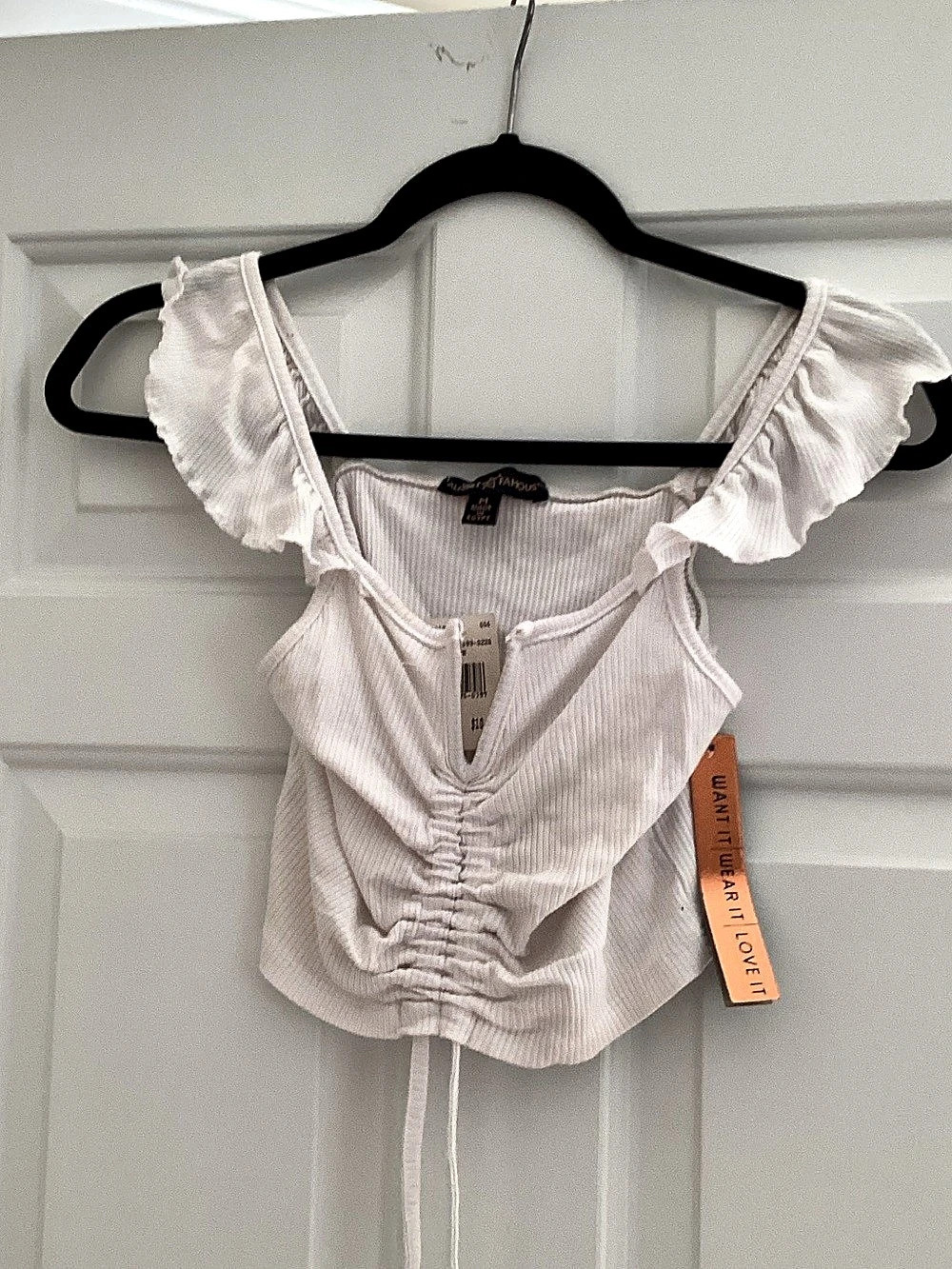 Laundry by Shelli Segal Ruffled Sweater Tank Top White Small NWT